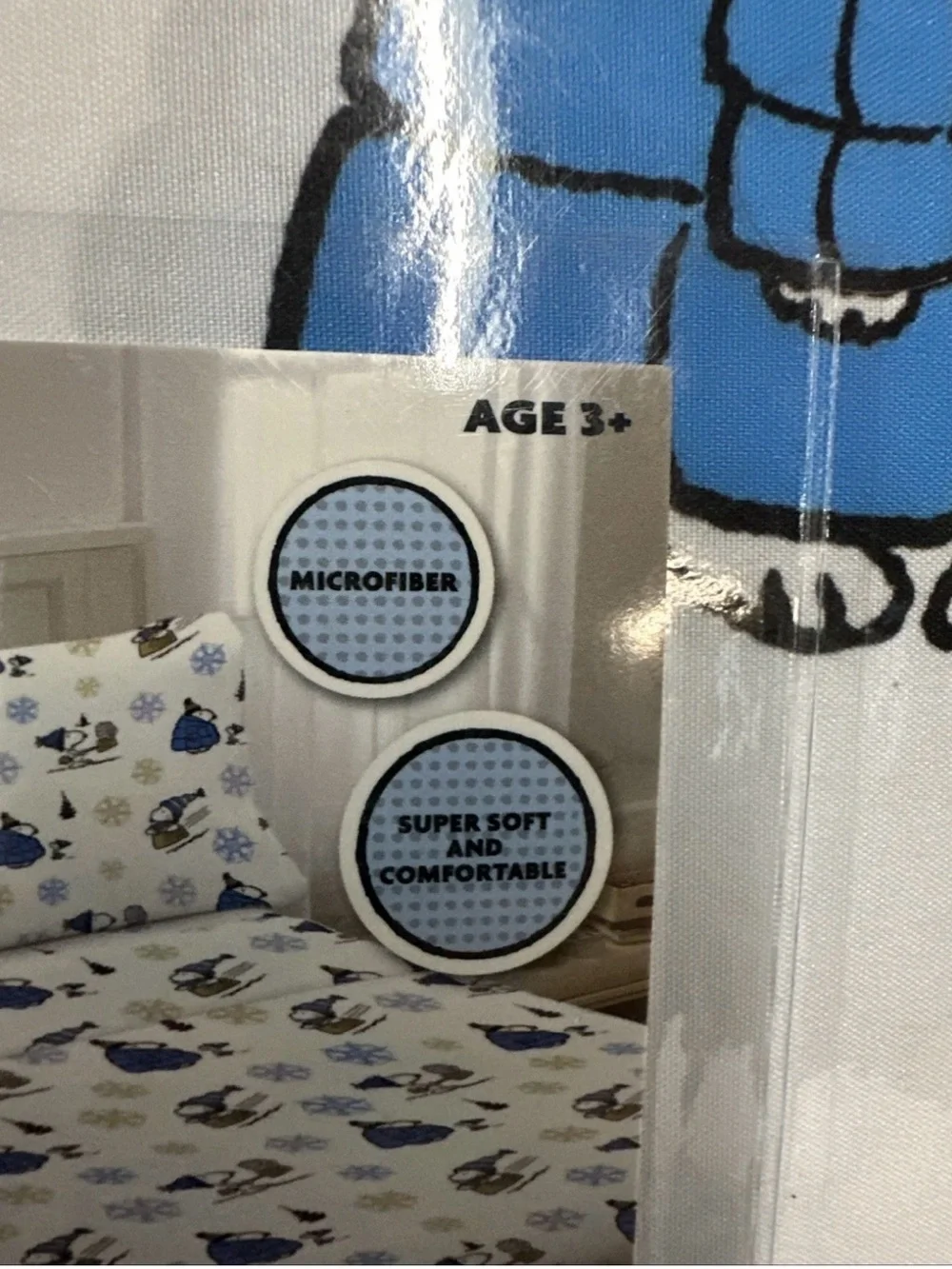 Brand New Peanuts Snoopy Winter Queen Bed Sheets 4 Piece Set Snoopy & Woodstock